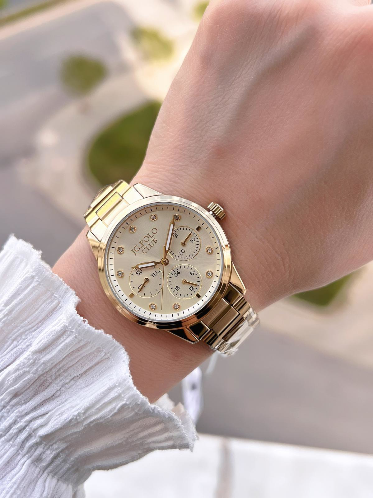 Jg.Polo Club Çelik Kasa & Kordon Kadran Fonsiyonları Aktif Kadın 