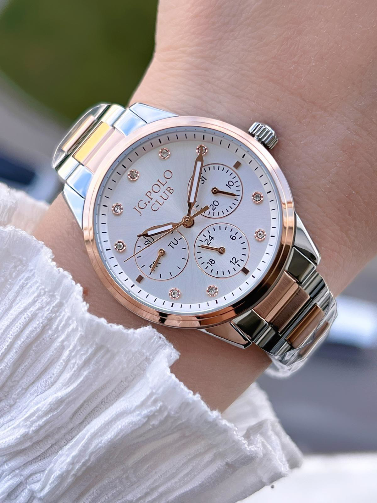 Jg.Polo Club Çelik Kasa & Kordon Kadran Fonsiyonları Aktif Kadın 