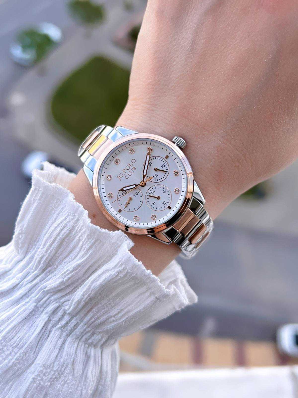 Jg.Polo Club Çelik Kasa & Kordon Kadran Fonsiyonları Aktif Kadın 