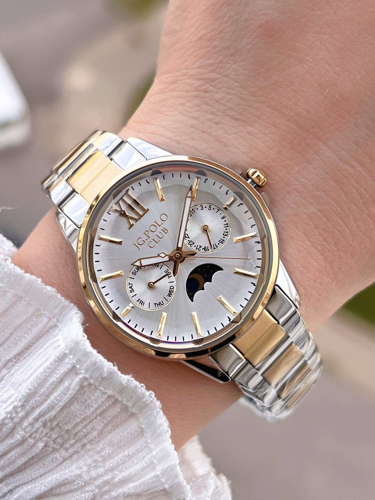 Jg.Polo Club Çelik Kasa & Kordon Kadran Fonsiyonları Aktif Kadın 