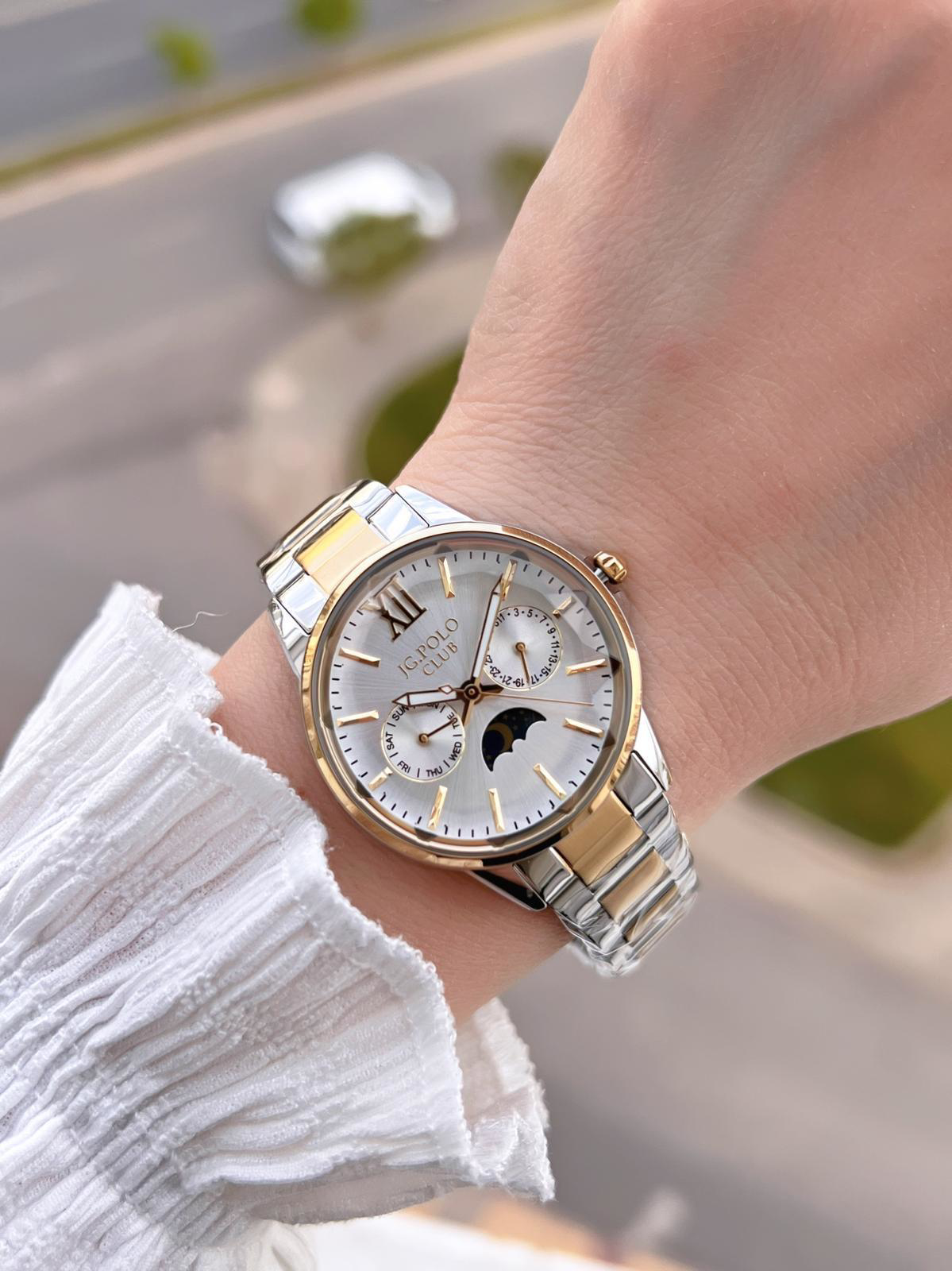 Jg.Polo Club Çelik Kasa & Kordon Kadran Fonsiyonları Aktif Kadın 