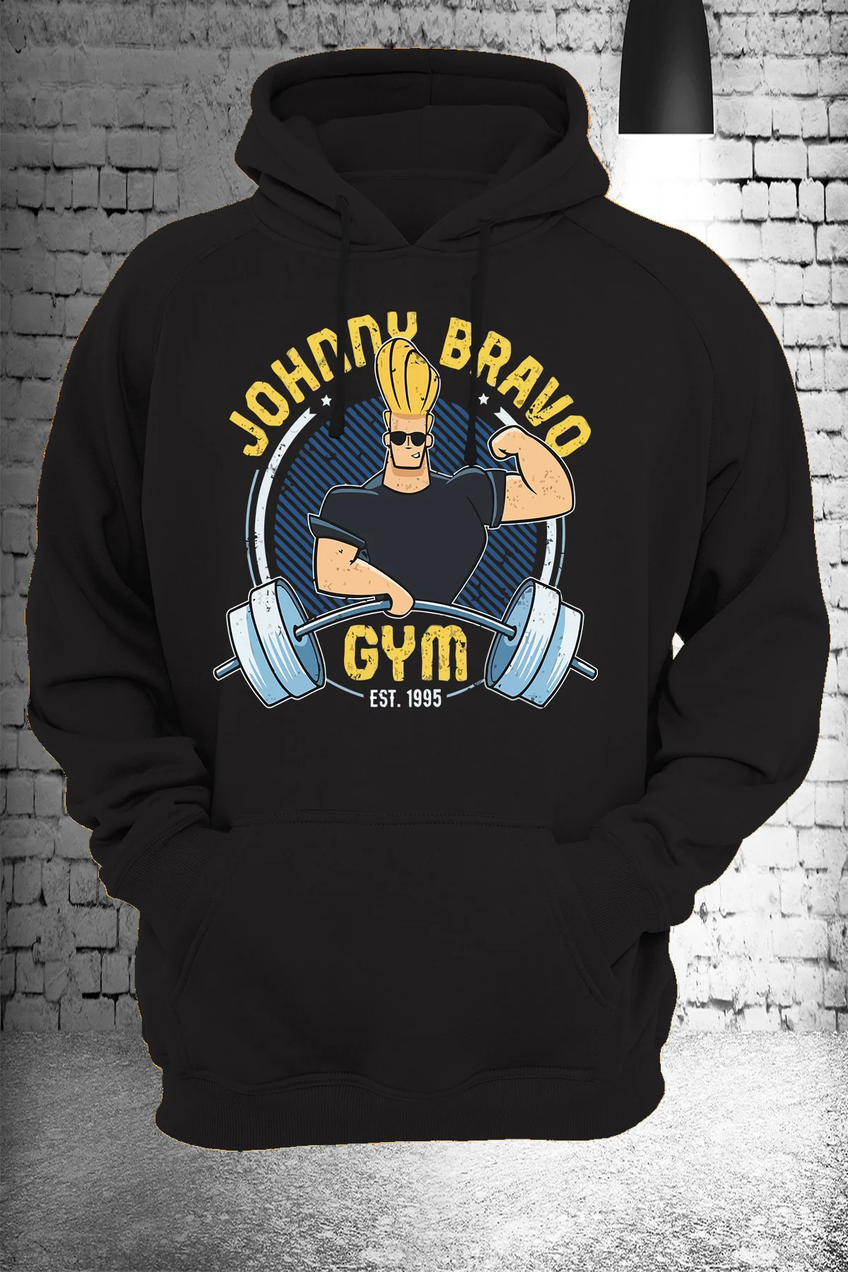 Jhonny Gym Baskılı 3 Ipl. Şardonlu, Kalın (600 Gr.) Içi Polar Siyah Sweatshirt