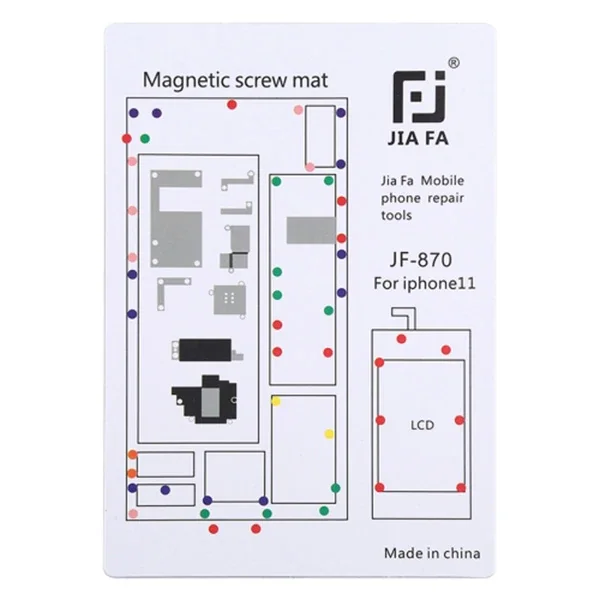 JIAFA JF-870 iPhone 11 6.1 İnc Mıknatıslı Çalışma Hasırı Vida Gos