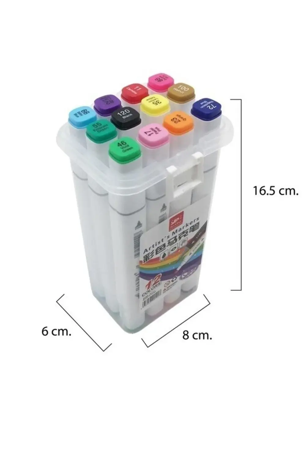 Jian Pai Artist Marker Kalem Seti 12 Renk