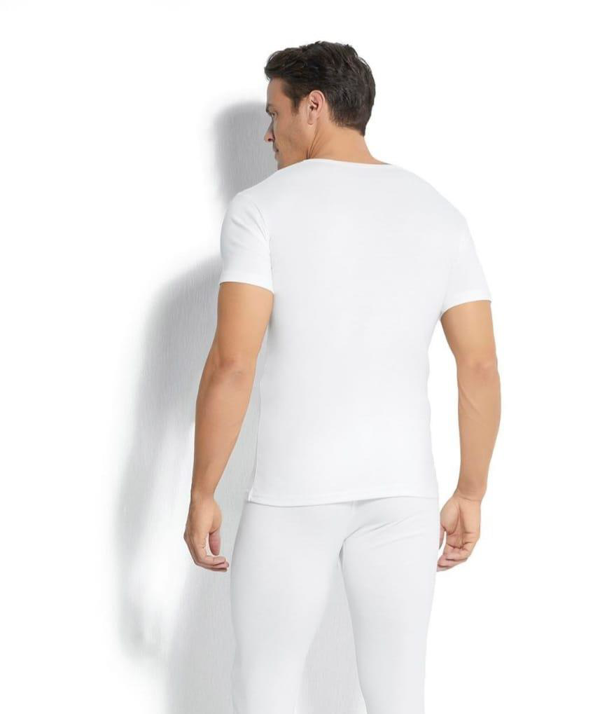 Jiber Jiber 162 Erkek Termal İçlik Üst Kisa Kol V Yaka Tekli