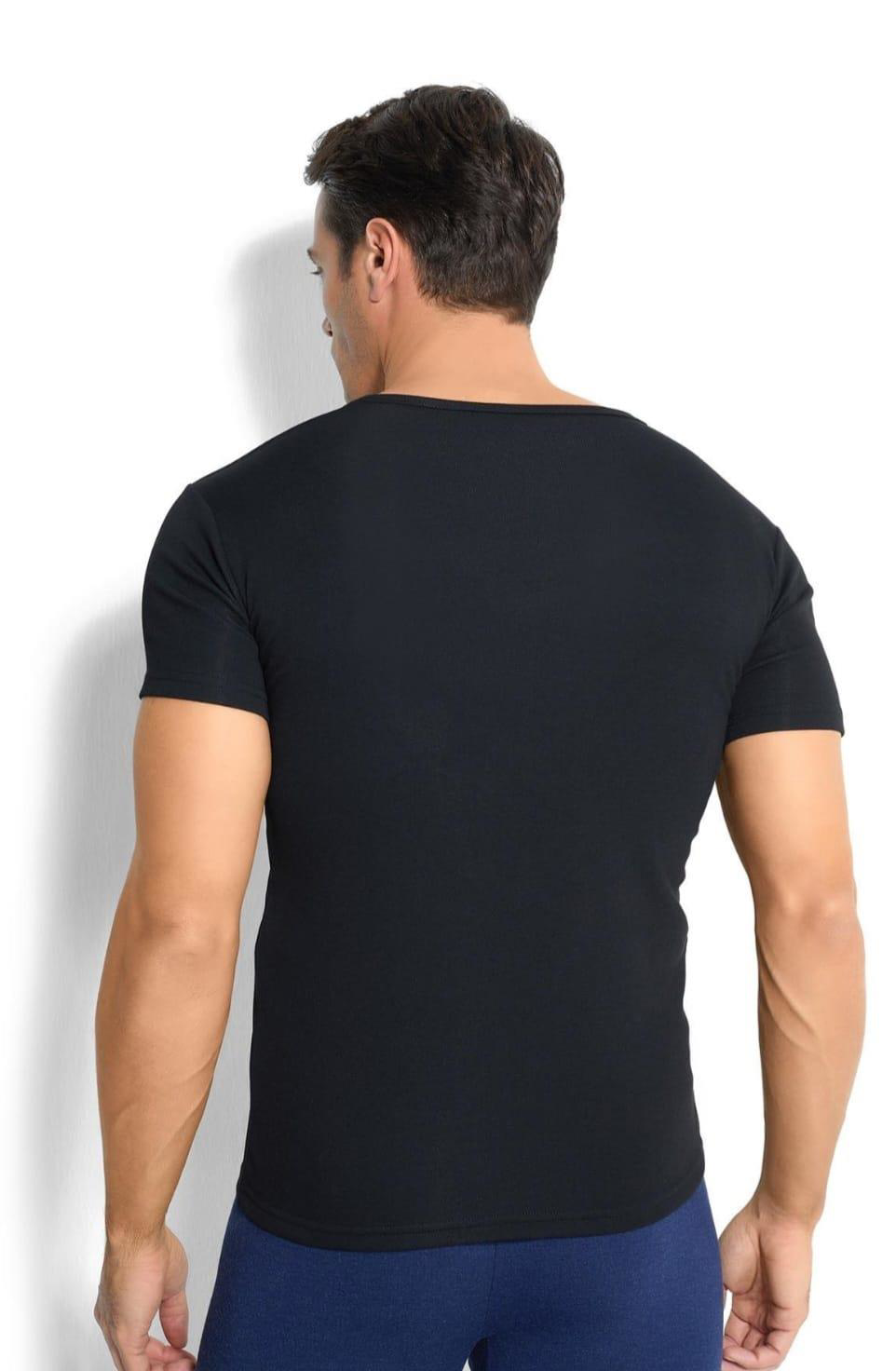 Jiber Jiber 162 Erkek Termal İçlik Üst Kisa Kol V Yaka Tekli