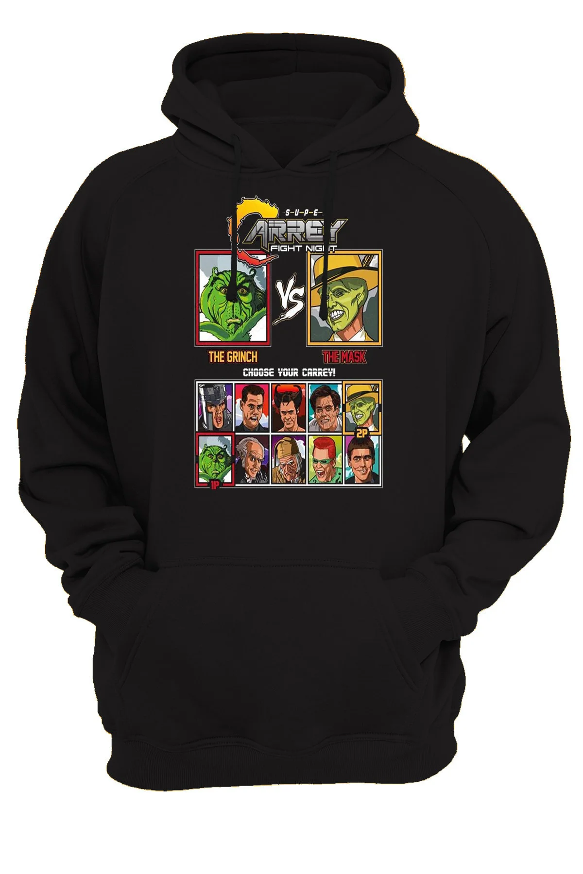 Jim Carrey Film Karakterleri Baskılı 3 Ipl. Şardonlu, Kalın Içi Polar Sweatshirt