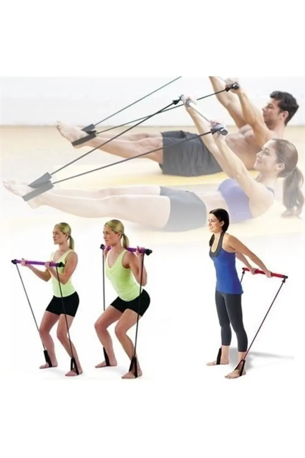 ® Jimnastik Çubuğu Plates Barı Taşınabilir Spor Ve Egzersiz Aleti