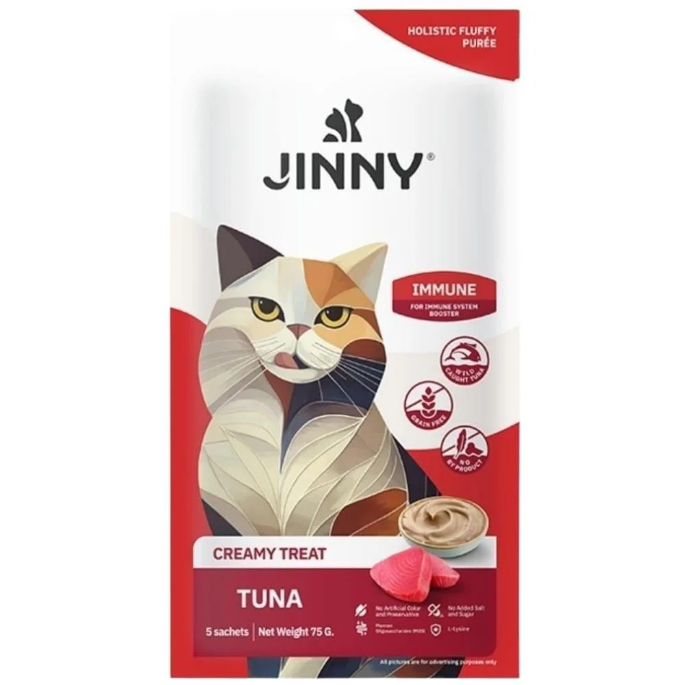 Jinny Creamy İmmune Sistem için Ton Balıklı Kedi Sıvı Ödül sı 5x15 gr Fiyatı, Yorumları ve Özellikleri