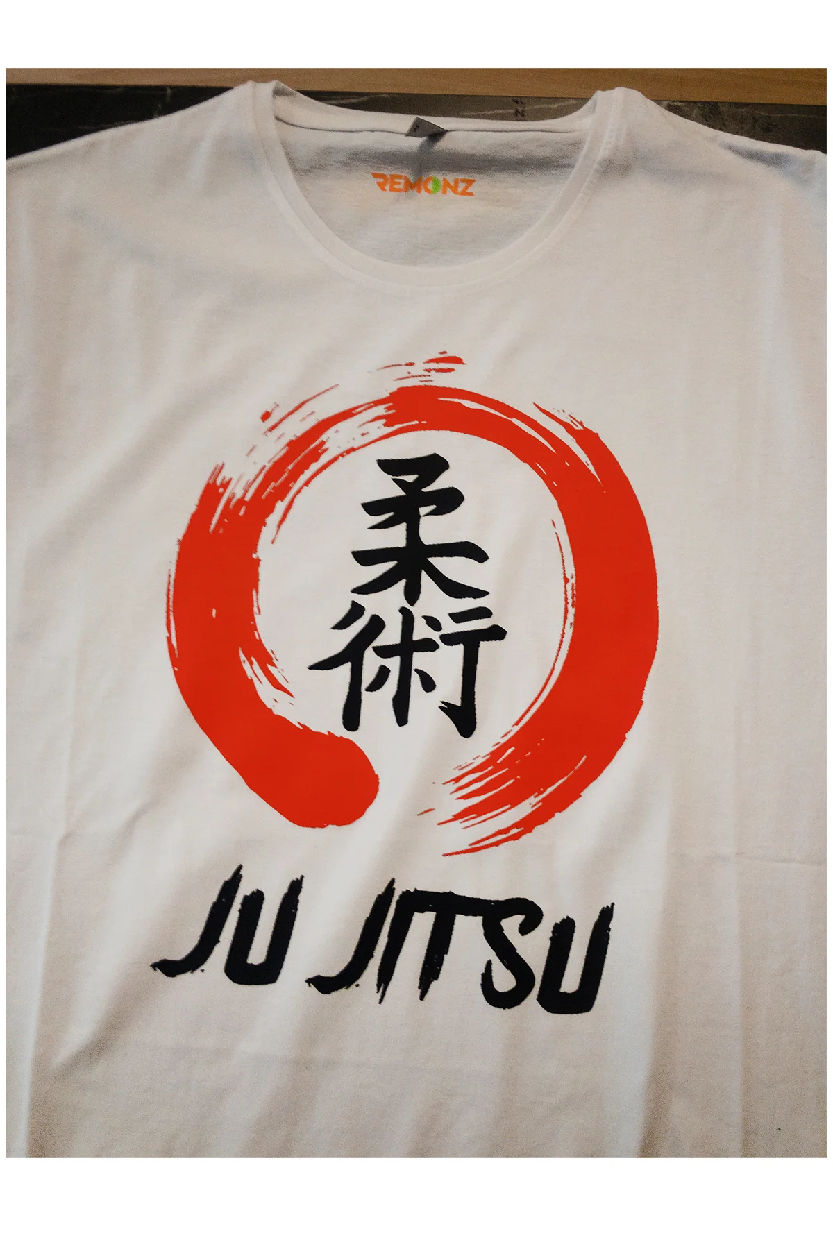Jiu Jitsu Baskılı %100 Pamuk Oversize Siyah T-shirt