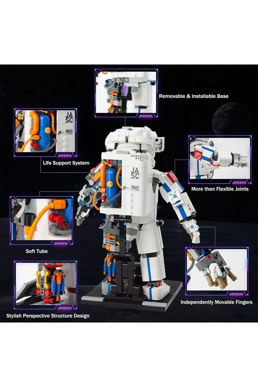 JK9106 Jaki Astronot Blok Seti -Vagon life