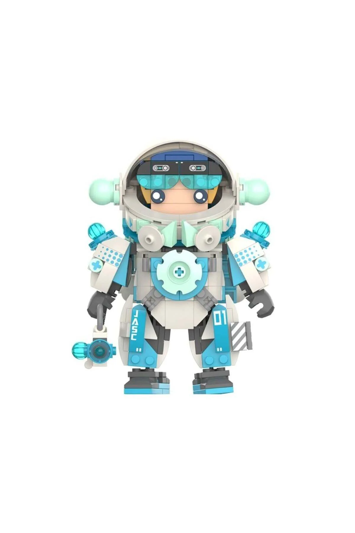 Jk9107 Jaki Astronot Mavi 488 Parça Block Oyuncak
