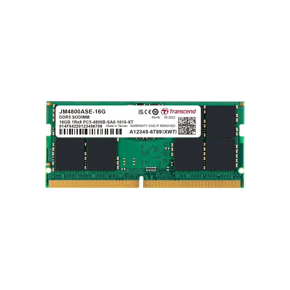JM4800ASE-16G 16GB(1x16GB) 4800Mhz SODIMM CL40 DDR5 Notebook Ram