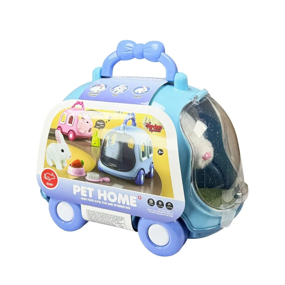 JND-6800 Taşıma Araba Çantalı Hareketli Pilli Tavşan Set -Eco Lounge