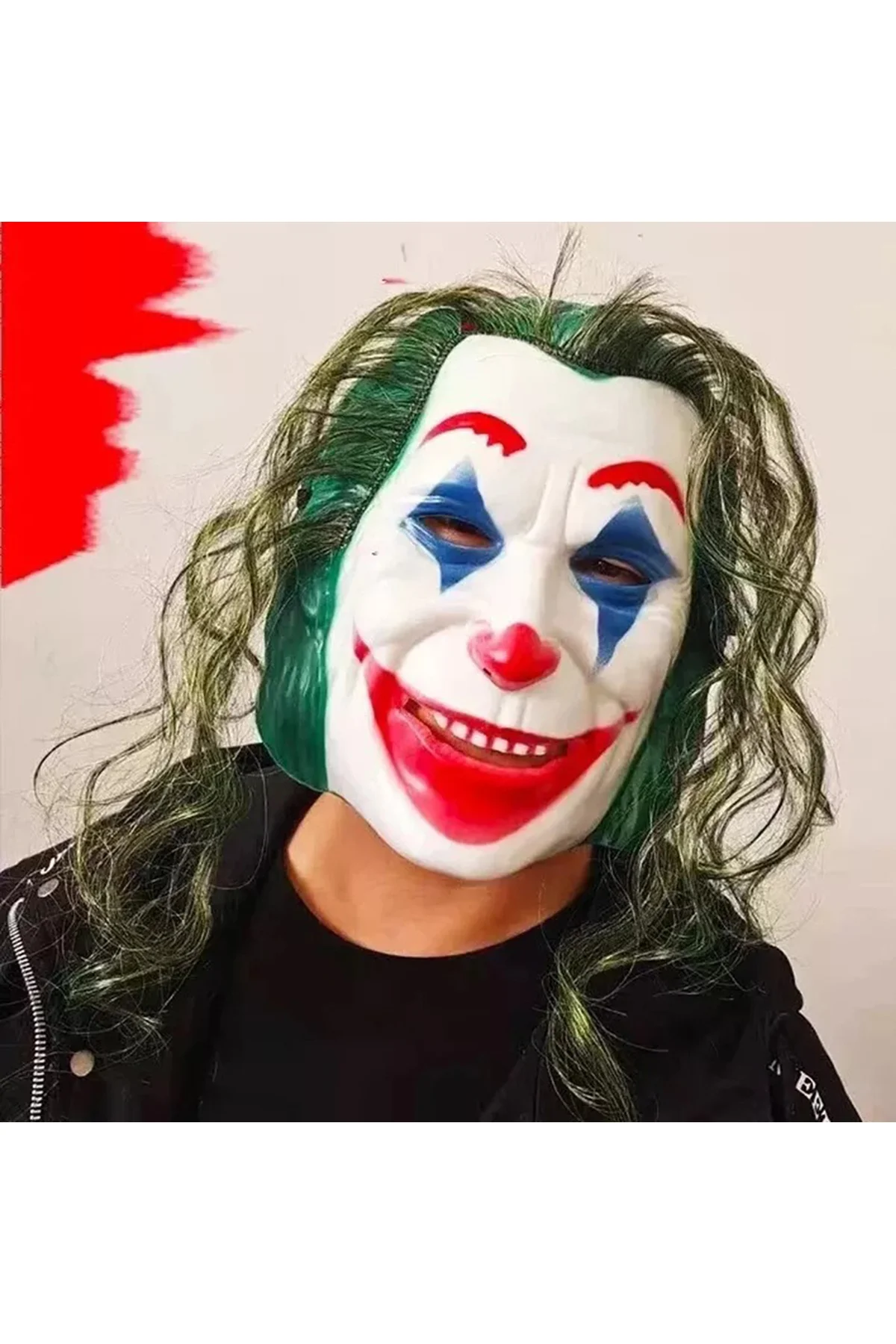 Joaquin Phoenix Joker Maskesi Yeşil Saçlı (5060) Joaquin Phoenix Joker Maskesi Yeşil Saçlı (5060)