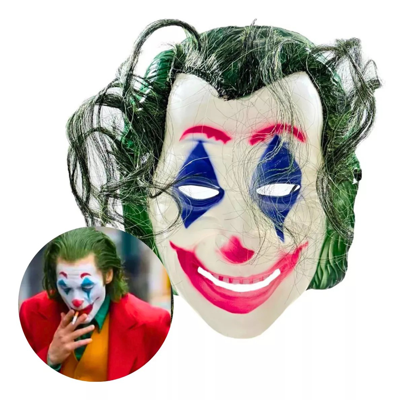 Joaquin Phoenix Joker Maskesi Yeşil Saçlı (4741) Joaquin Phoenix Joker Maskesi Yeşil Saçlı (4741)