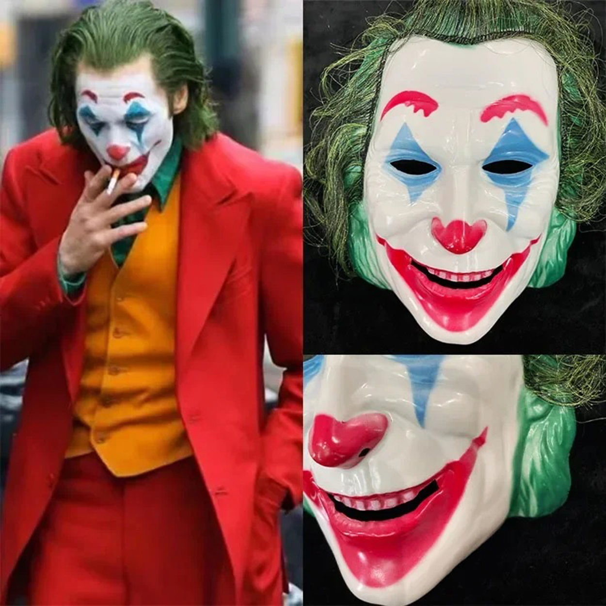 Joaquin Phoenix Joker Maskesi Yeşil Saçlı (4741) Joaquin Phoenix Joker Maskesi Yeşil Saçlı (4741)