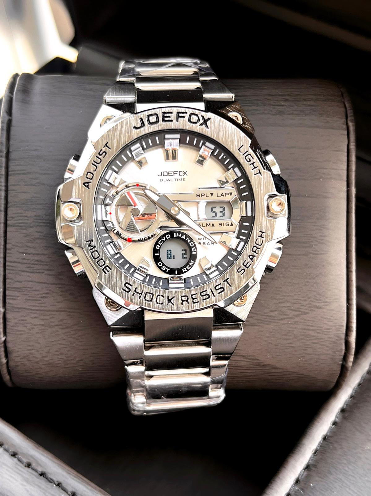 Joefox Çelik Kordon Dijital Ve Analog 2 Yıl Garantili 3 Atm Suya 