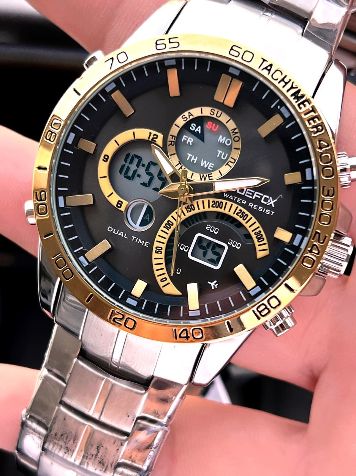 Joefox Çelik Kordon Dijital Ve Analog 2 Yıl Garantili 3 Atm Suya 