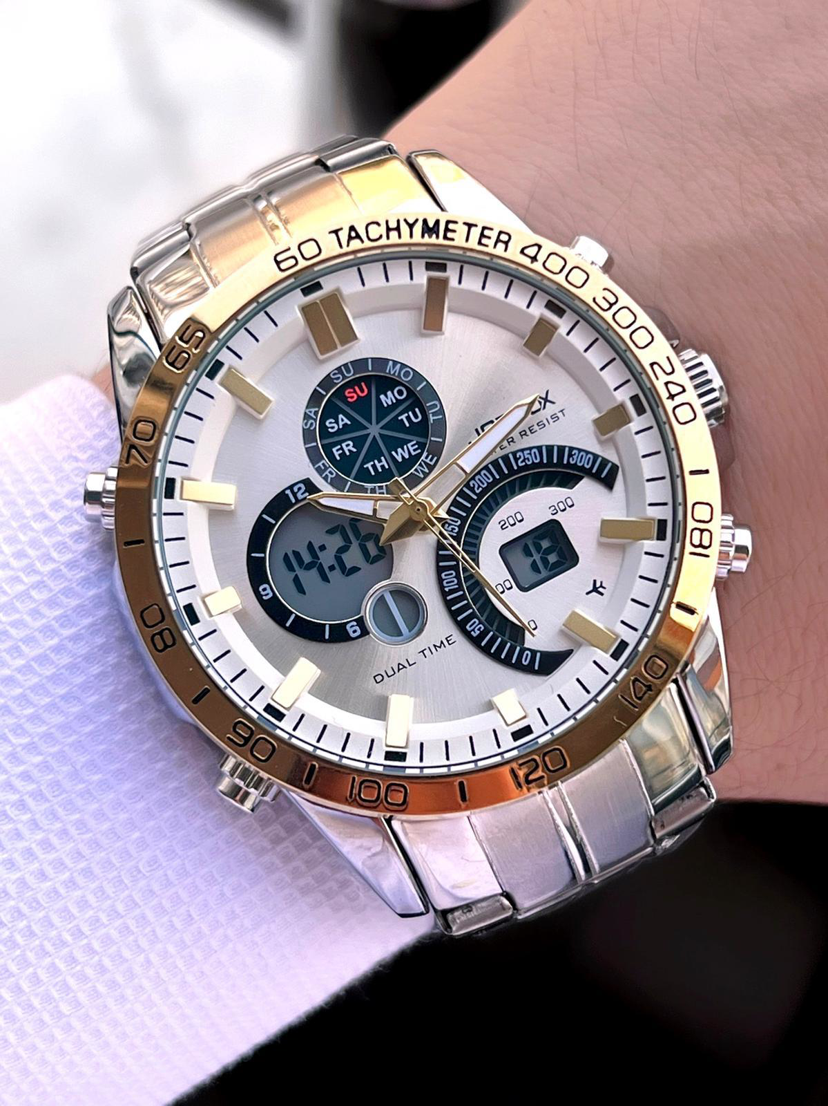 Joefox Çelik Kordon Dijital Ve Analog 2 Yıl Garantili 3 Atm Suya 