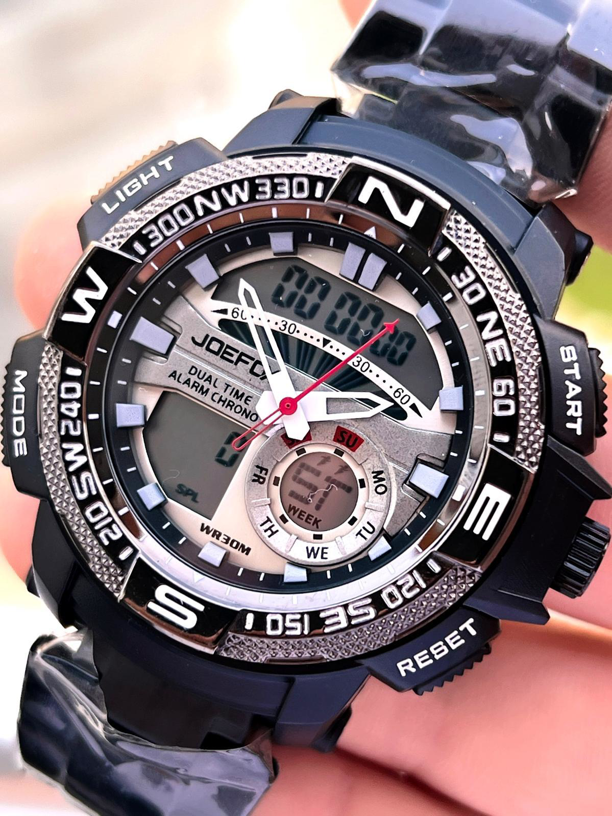 Joefox Çelik Kordon Dijital Ve Analog 2 Yıl Garantili 3 Atm Suya 