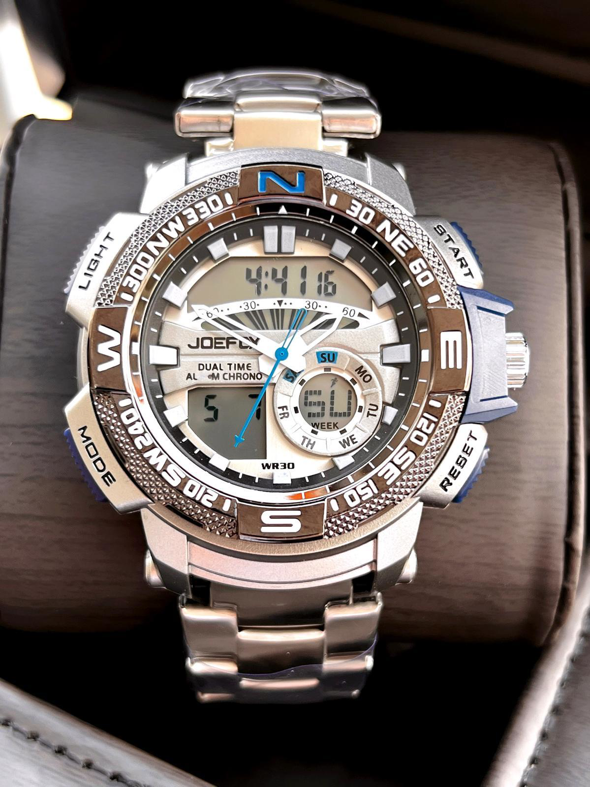 Joefox Çelik Kordon Dijital Ve Analog 2 Yıl Garantili 3 Atm Suya 