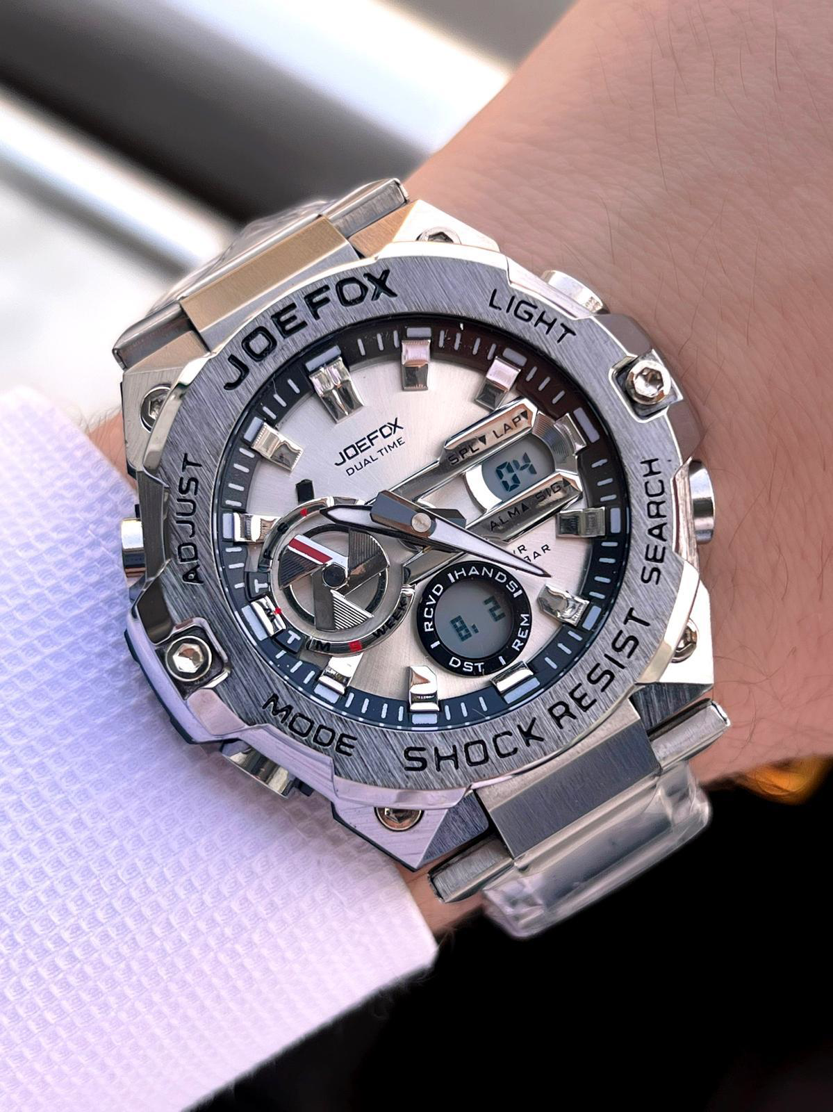 Joefox Çelik Kordon Dijital Ve Analog 2 Yıl Garantili 3 Atm Suya 