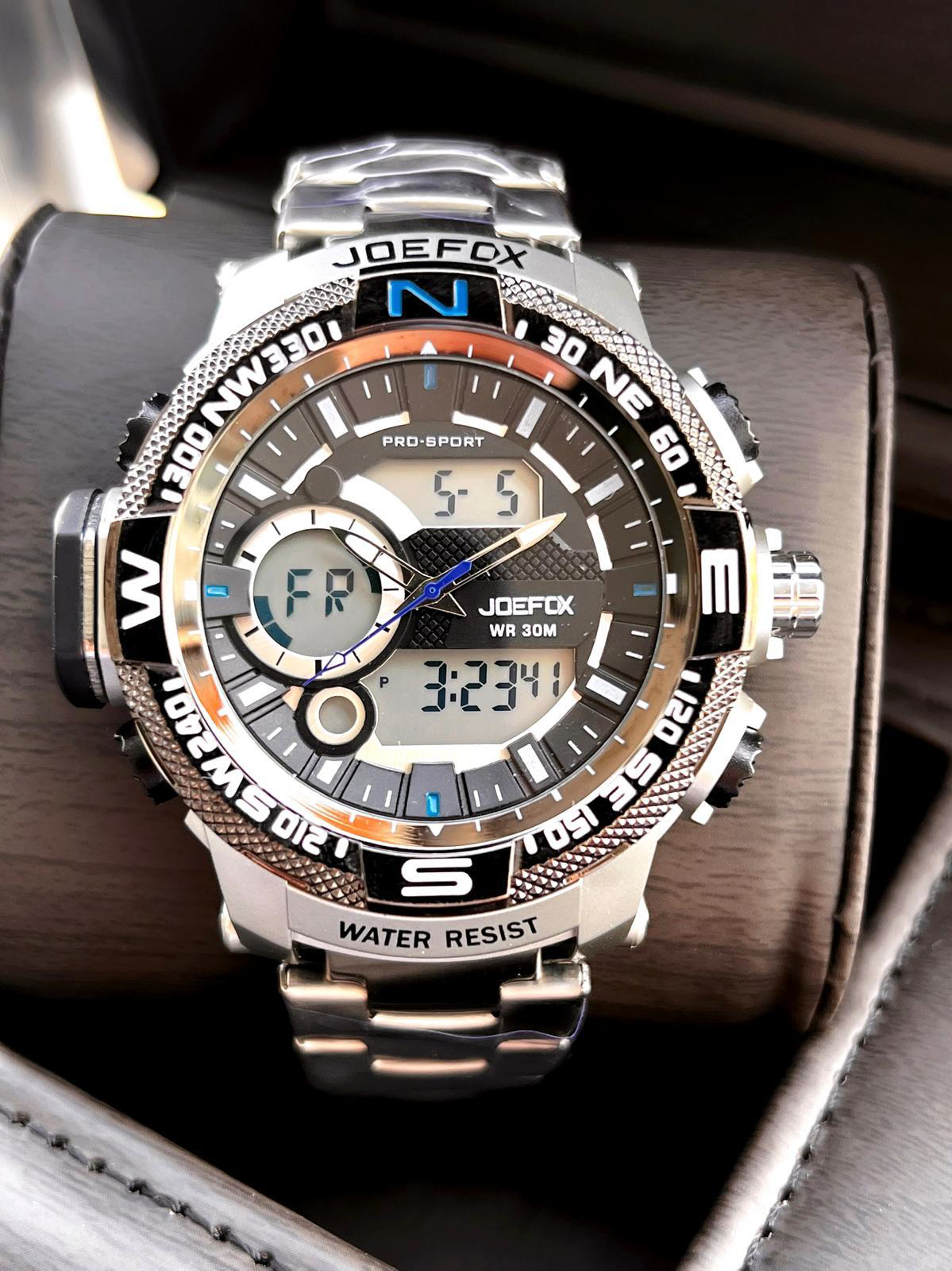 Joefox Çelik Kordon Dijital Ve Analog 2 Yıl Garantili 3 Atm Suya 