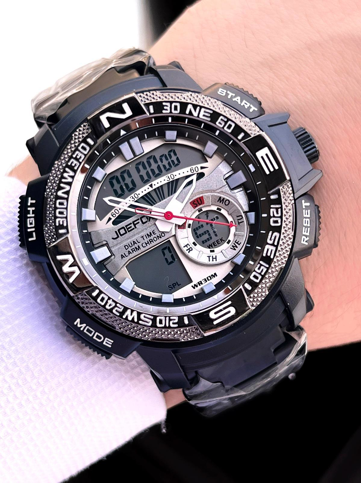 Joefox Çelik Kordon Dijital Ve Analog 2 Yıl Garantili 3 Atm Suya 