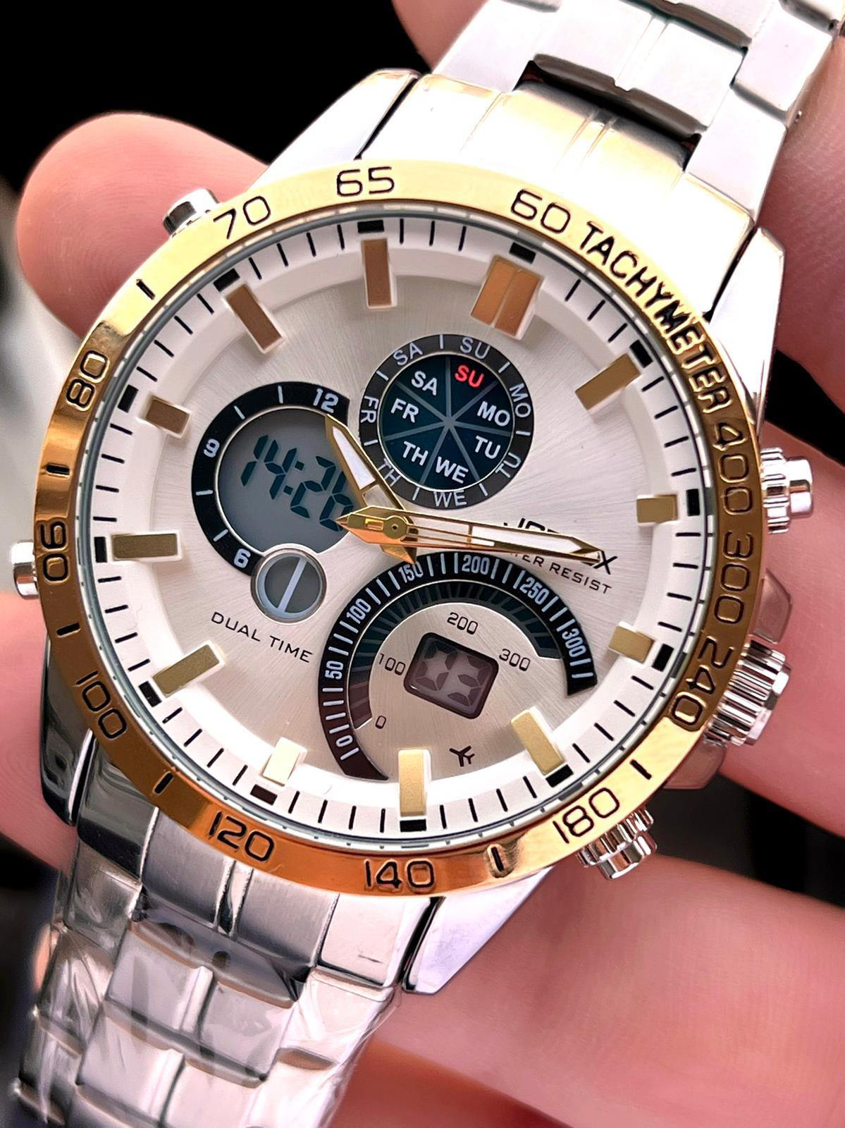 Joefox Çelik Kordon Dijital Ve Analog 2 Yıl Garantili 3 Atm Suya 