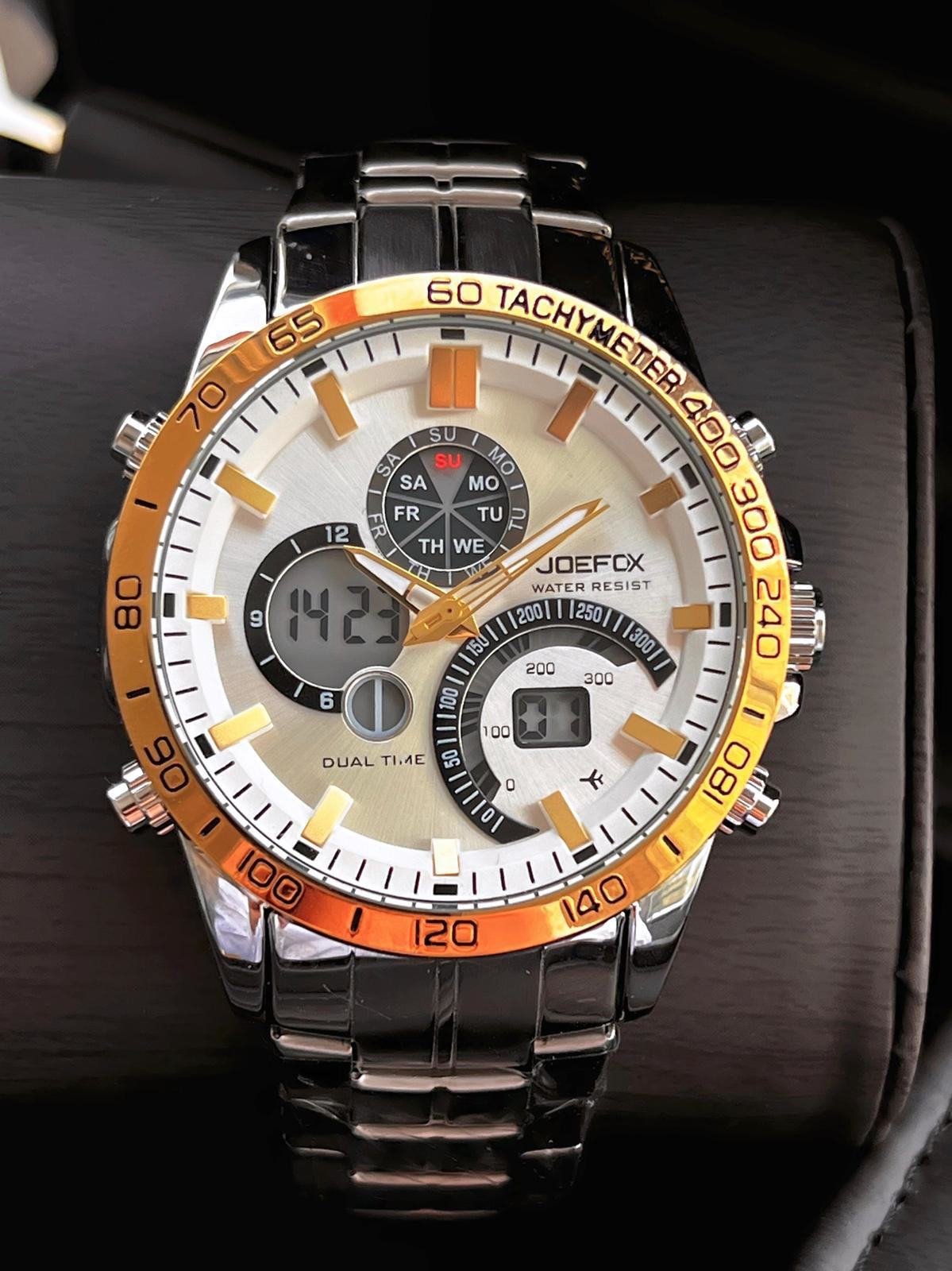 Joefox Çelik Kordon Dijital Ve Analog 2 Yıl Garantili 3 Atm Suya 