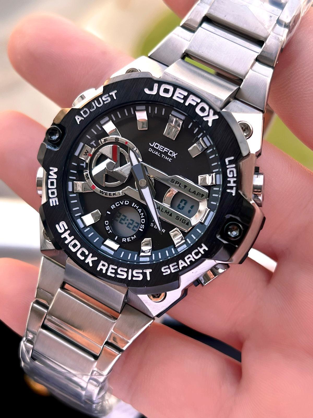 Joefox Çelik Kordon Dijital Ve Analog 2 Yıl Garantili 3 Atm Suya 