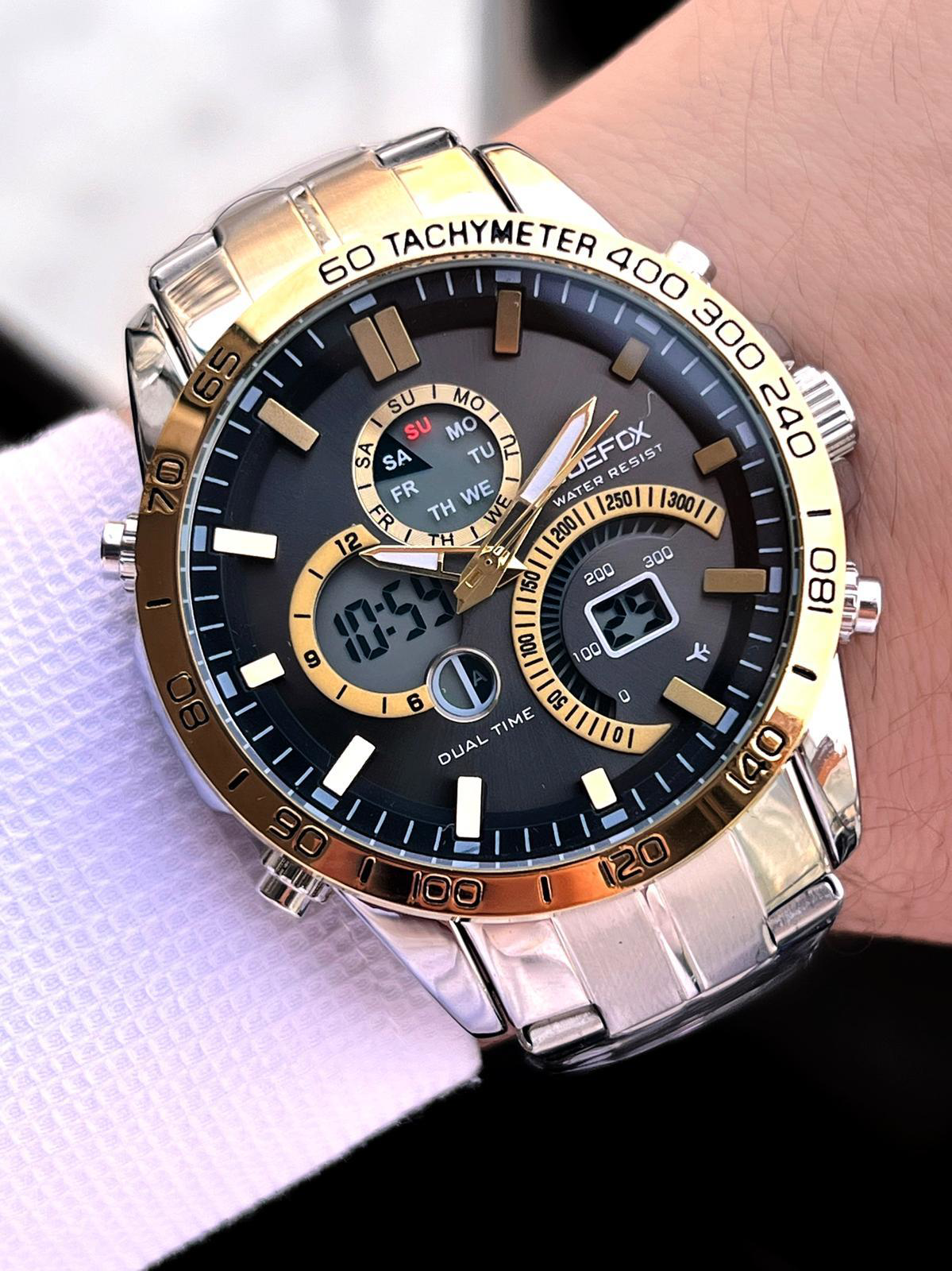 Joefox Çelik Kordon Dijital Ve Analog 2 Yıl Garantili 3 Atm Suya 