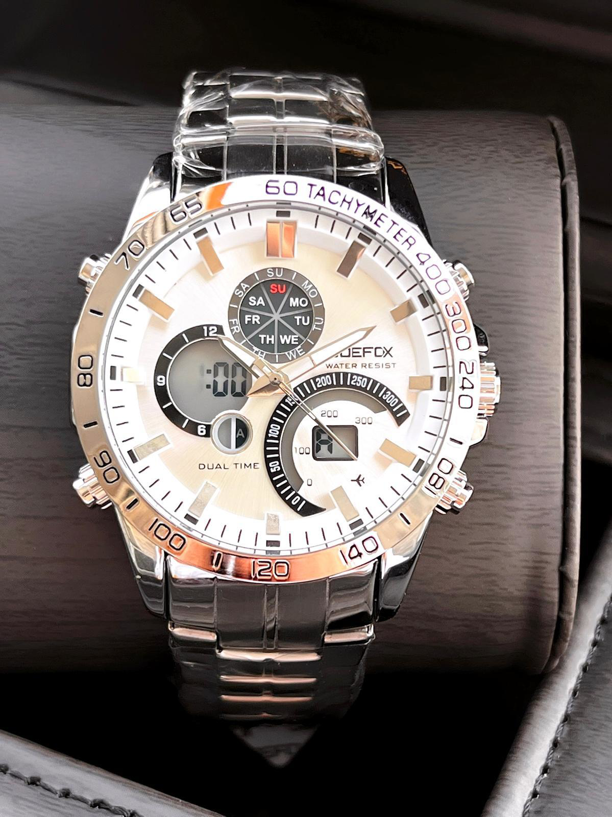 Joefox Çelik Kordon Dijital Ve Analog 2 Yıl Garantili 3 Atm Suya 