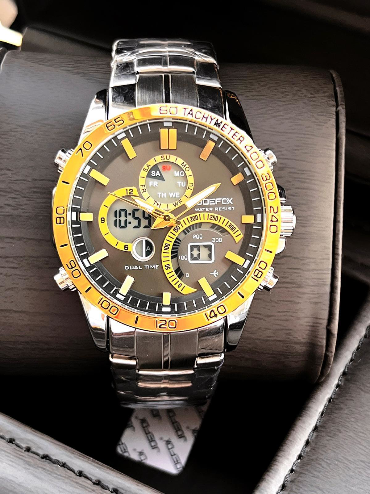 Joefox Çelik Kordon Dijital Ve Analog 2 Yıl Garantili 3 Atm Suya 