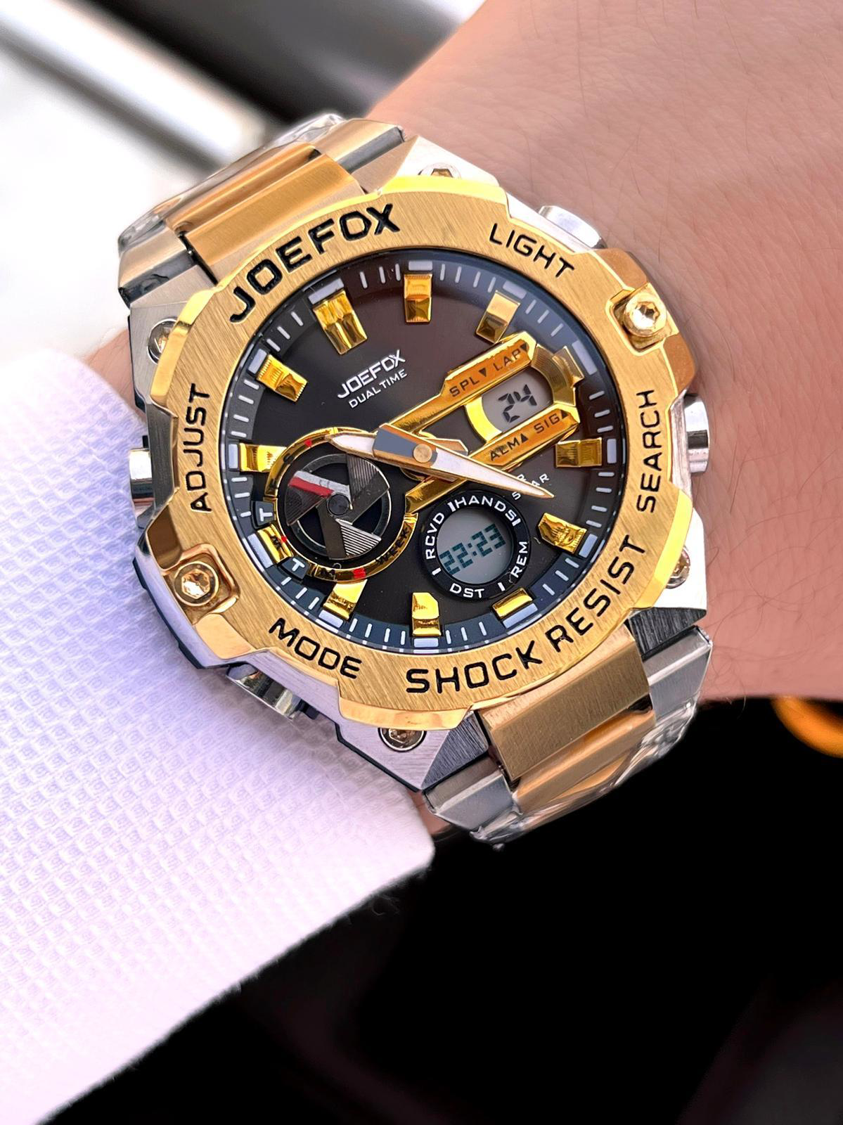 Joefox Çelik Kordon Dijital Ve Analog 2 Yıl Garantili 3 Atm Suya 