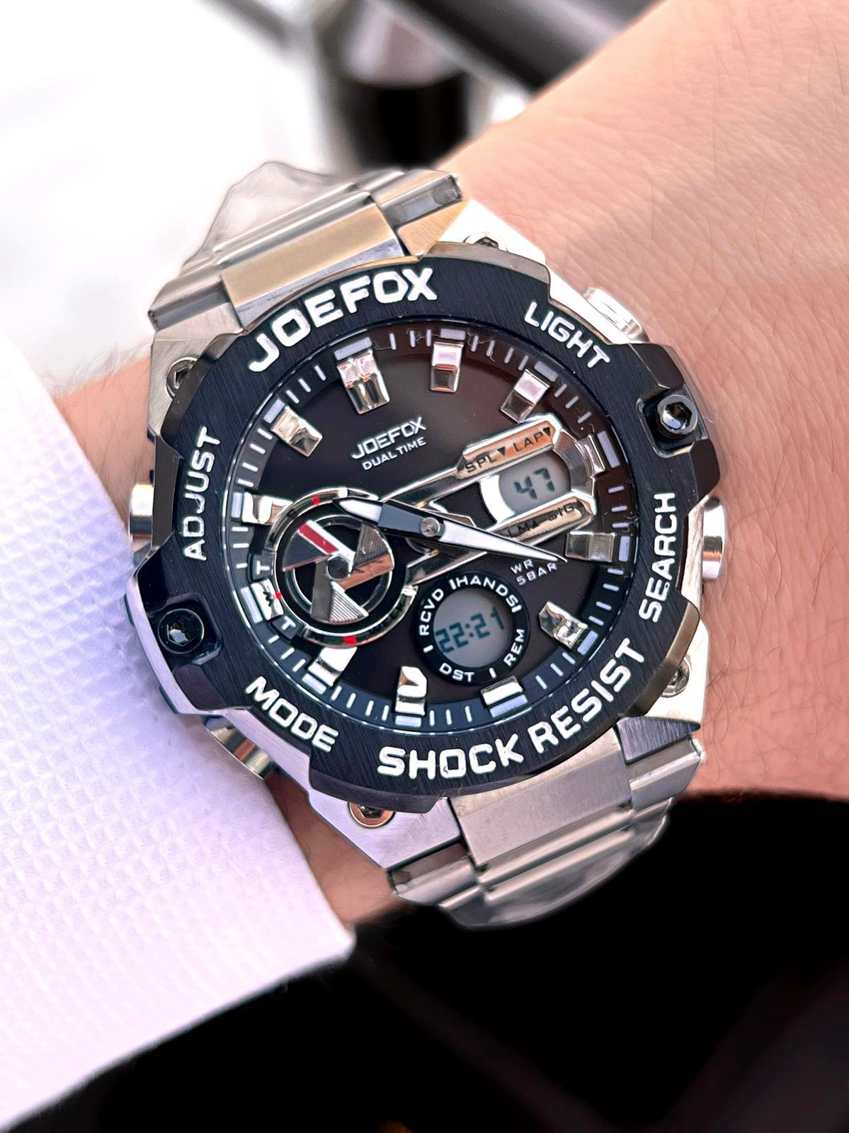 Joefox Çelik Kordon Dijital Ve Analog 2 Yıl Garantili 3 Atm Suya 