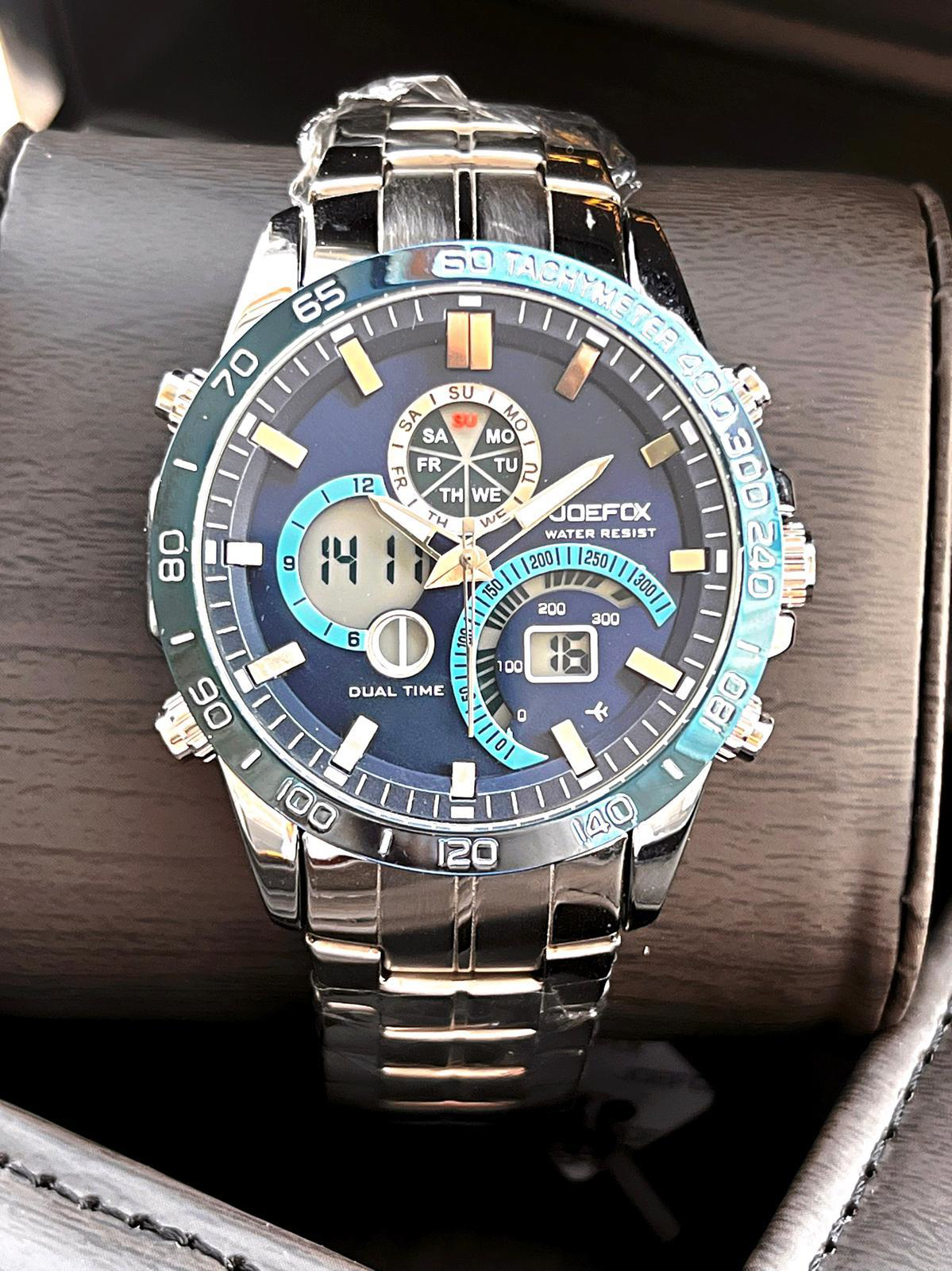 Joefox Çelik Kordon Dijital Ve Analog 2 Yıl Garantili 3 Atm Suya 