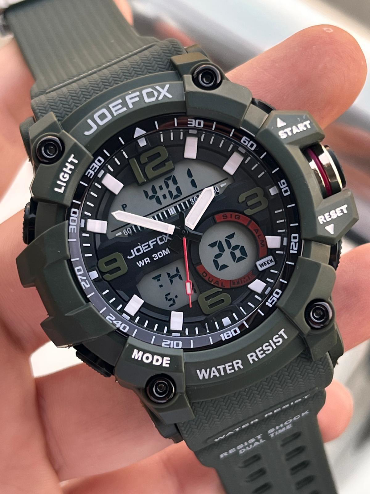 Joefox Digital Ve Analog 2 Yıl Garantili Kronmetre+Takvim+Alarm+A