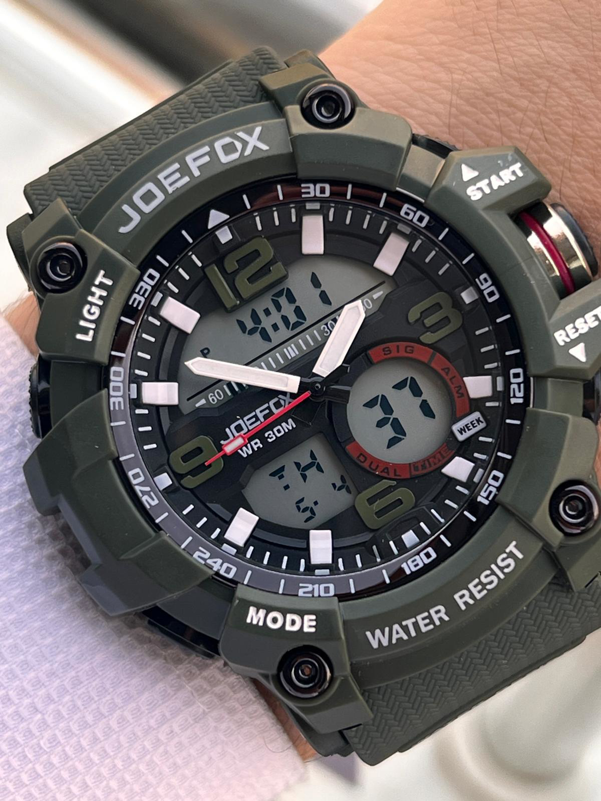 Joefox Digital Ve Analog 2 Yıl Garantili Kronmetre+Takvim+Alarm+A