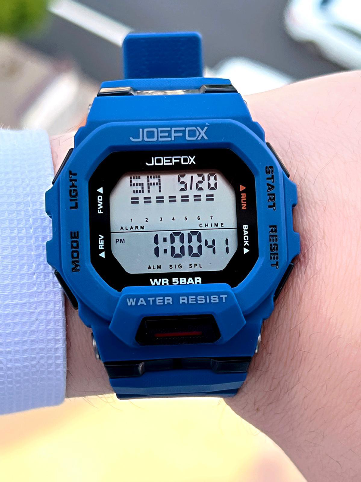 Joefox G-SHOCK Kasa Lacivert/Siyah Digital 5Atm Suya Dayanıklı 2 