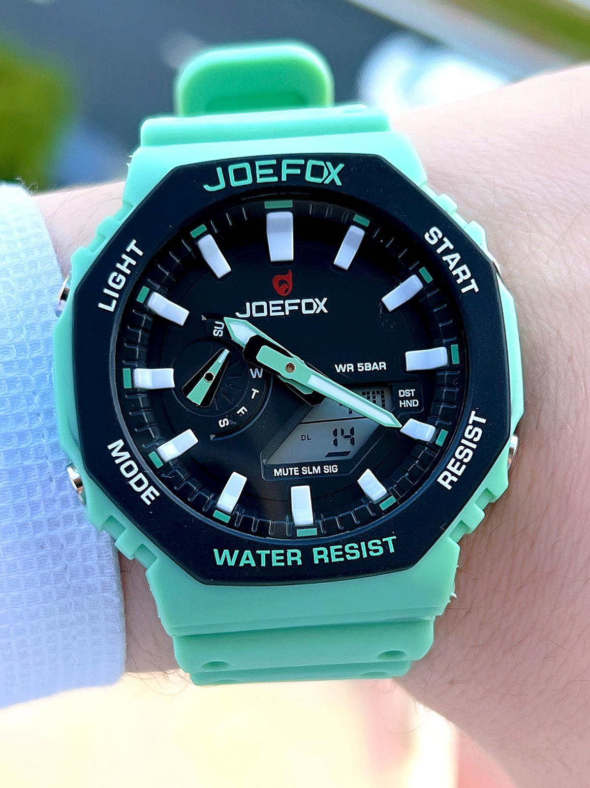 Joefox G-SHOCK Kasa Turkuaz Digital/Analog 5 Atm Suya Dayanıklı 2