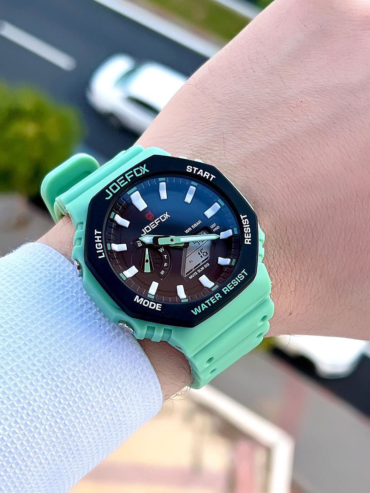 Joefox G-SHOCK Kasa Turkuaz Digital/Analog 5 Atm Suya Dayanıklı 2