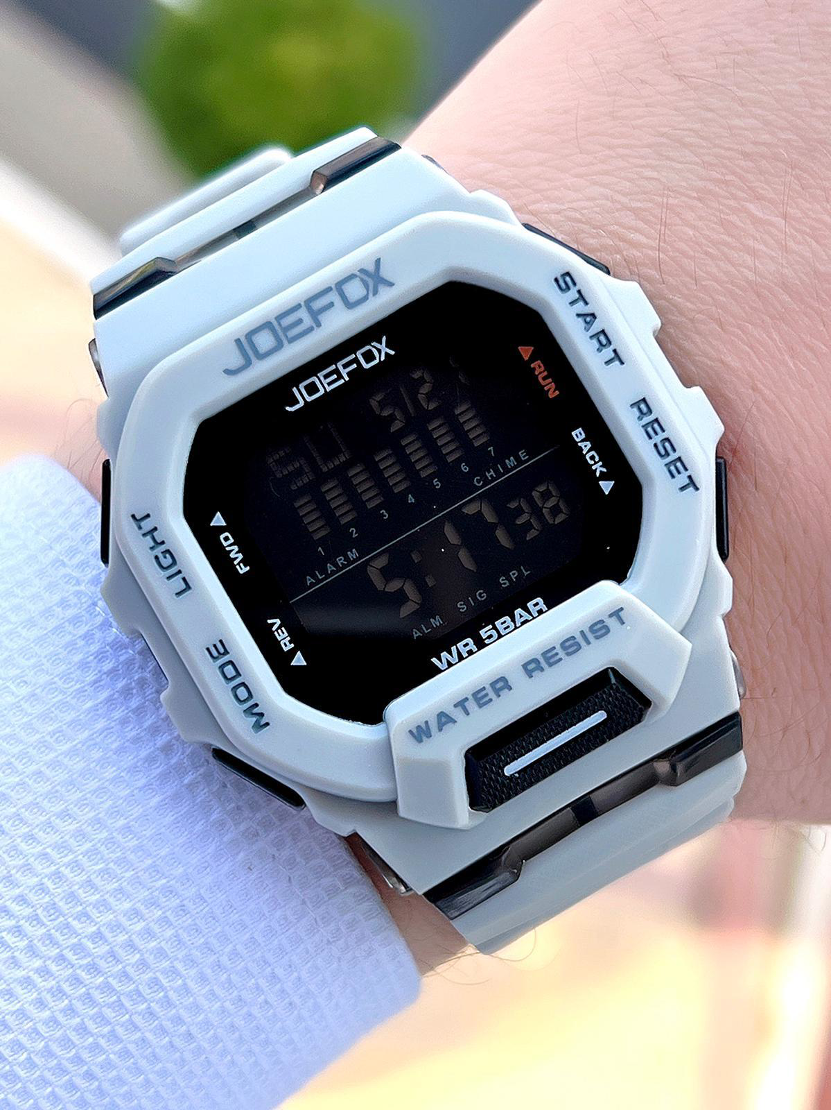 Joefox G-SHOCK Kasa Siyah/Gri Digital 5 Atm Suya Dayanıklı 2 Yıl 