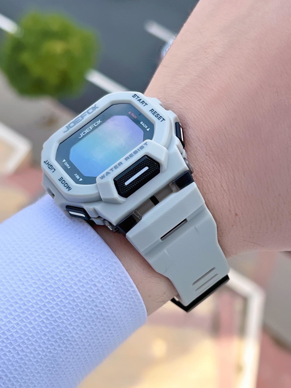 Joefox G-SHOCK Kasa Siyah/Gri Digital 5 Atm Suya Dayanıklı 2 Yıl 