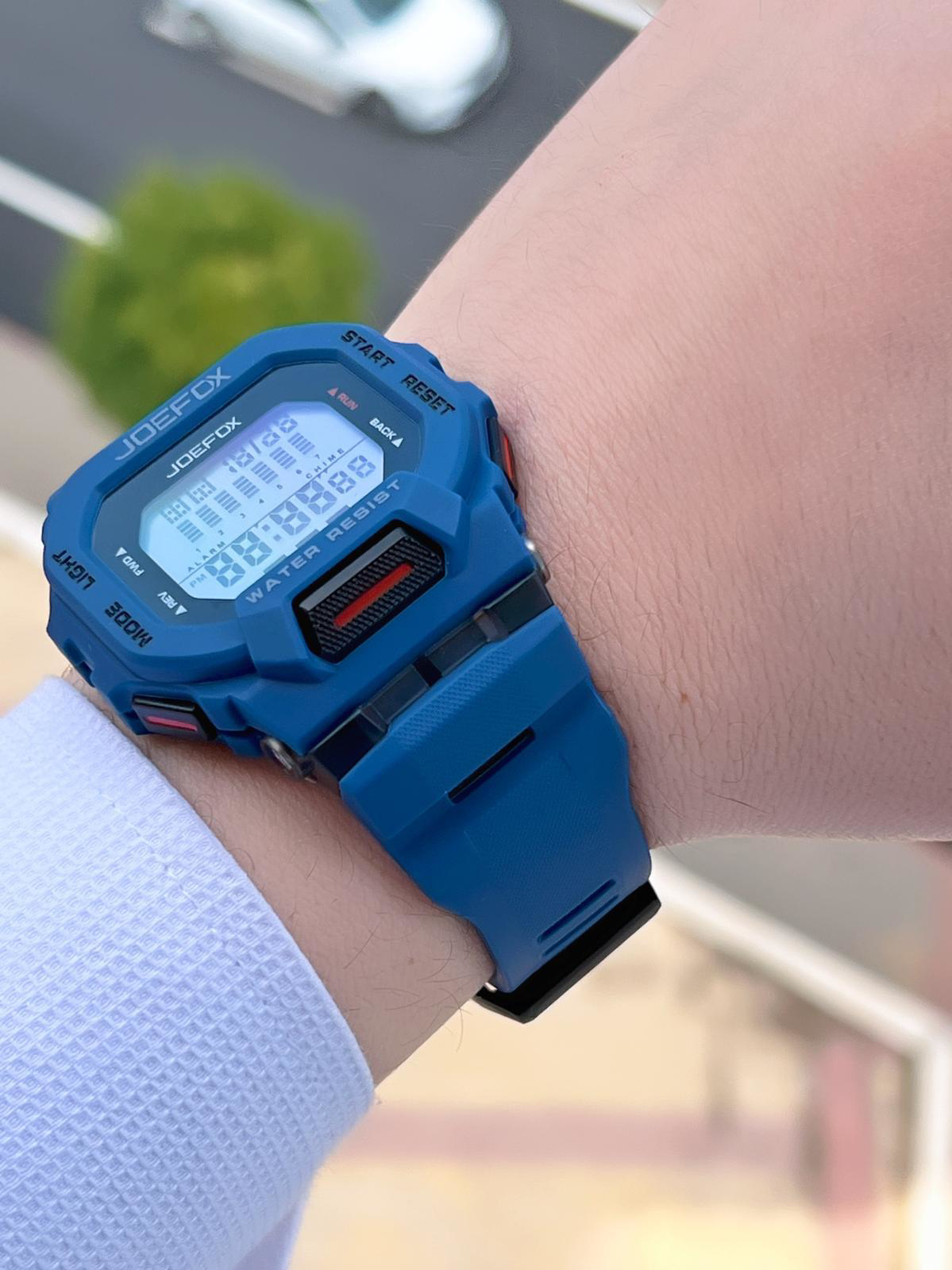 Joefox G-SHOCK Kasa Lacivert/Siyah Digital 5Atm Suya Dayanıklı 2 