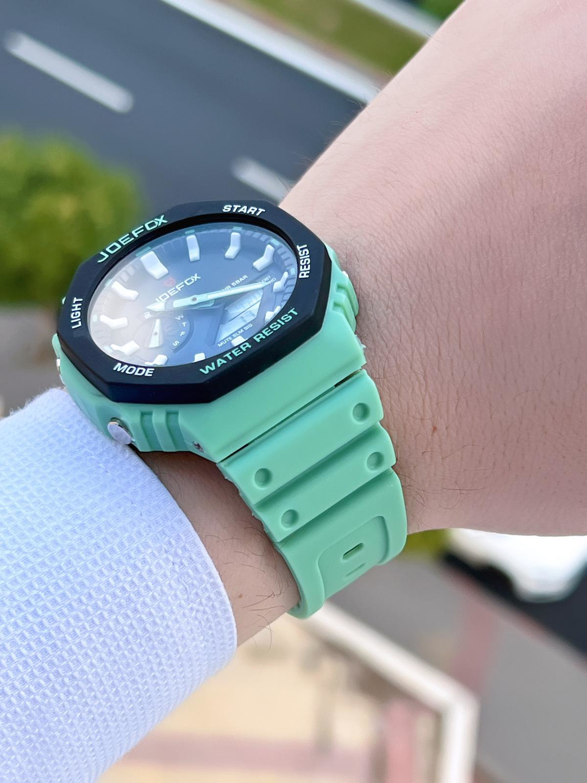 Joefox G-SHOCK Kasa Turkuaz Digital/Analog 5 Atm Suya Dayanıklı 2