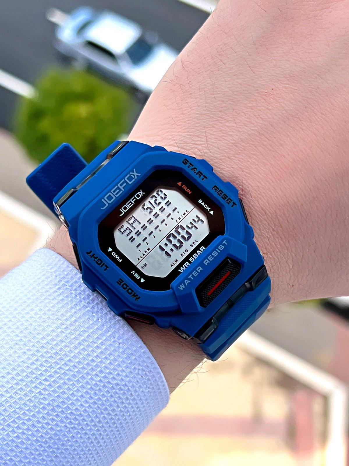 Joefox G-SHOCK Kasa Lacivert/Siyah Digital 5Atm Suya Dayanıklı 2 