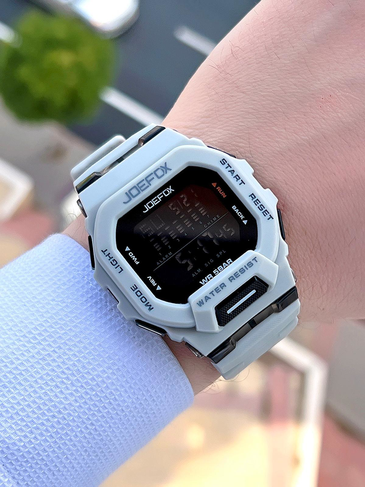 Joefox G-SHOCK Kasa Siyah/Gri Digital 5 Atm Suya Dayanıklı 2 Yıl 