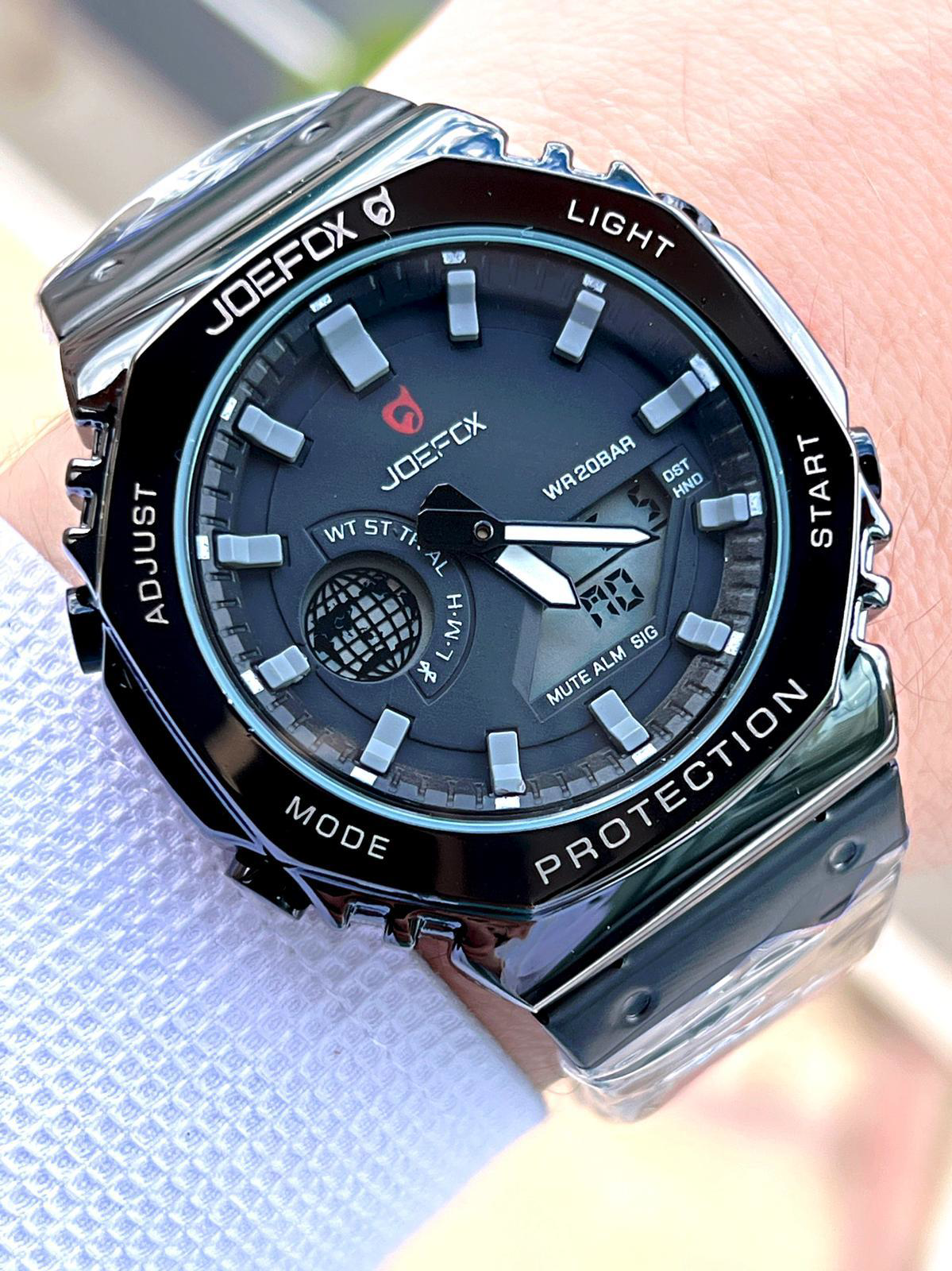 Joefox G-SHOCK Kasa Siyah Dijital/Analog 5 Atm Suya Dayanıklı 2 Y Joefox G-SHOCK Kasa Siyah Dijital/Analog 5 Atm Suya Dayanıklı 2 Y